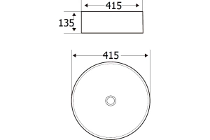 Раковина накладная Esbano Briol 41.5 белый (ESRNBRIO) - 3