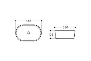 Накладная раковина Vincea 48 белая - 2