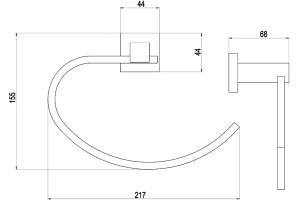 Полотенцедержатель Timo Selene (10050/00 chrome) - 2