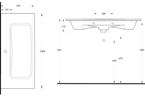 Раковина встраиваемая beWash Ontario 100 белый глянец - 3