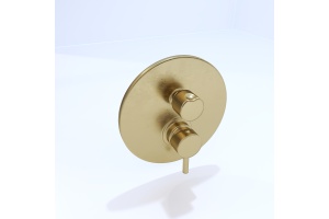 Смеситель Paffoni Light LIG018HGSP с ВНУТРЕННЕЙ ЧАСТЬЮ, для ванны с душем, золото медовое брашированное - 2