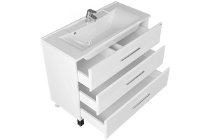 Тумба под раковину напольная Санта Омега 100 белый - 2