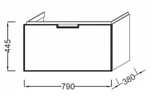 Тумба под раковину Jacob Delafon  79 см (EB1131-G80) - 3