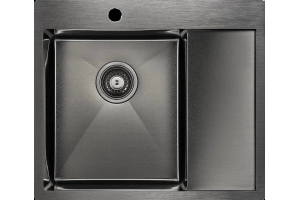 Мойка кухонная Paulmark Flank L 59 темный хром