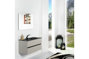 Тумба под раковину Armadi Art Vallessi 100 бежевый матовый - 2