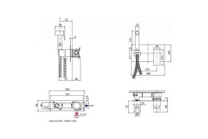 Гигиенический душ со смесителем Cezares Unika золото (UNIKA-DIF-03/24) - 2