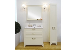 Комплект мебели напольный Aquaton Леон 80 бежевый