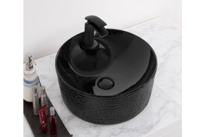 Раковина накладная CeramaLux NC 43 см черный (D1306H004)