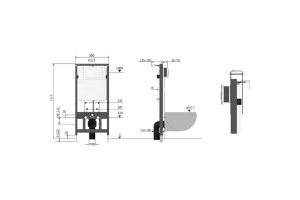 Инсталляция для подвесного унитаза Vincea 50х111 - 2