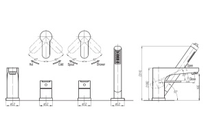 Смеситель Cezares Laconico C BVDM BLC на борт ванны, белый - 2