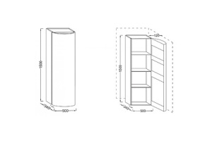 Шкаф-пенал Jacob Delafon Presquile EB1115D R, палисандр - 3
