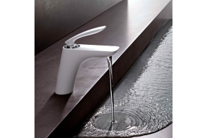 Смеситель для раковины Kludi  белый, хром (520269175) - 3