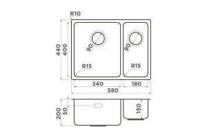 Мойка кухонная Omoikiri Tadzava нержавеющая сталь (4997118) - 2