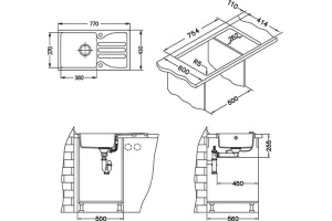 Мойка кухонная Alveus Galapagos Granital 30 arctic - 3