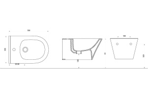 Биде подвесное Boheme Avva белое глянцевое - 3