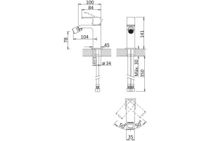 Смеситель Cezares Porta BS1 NOP для биде - 2