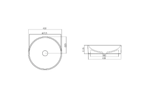 Раковина накладная Gural Vit Nova 45 белая - 2
