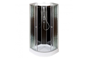 Душевая кабина Deto L 100х100 без крыши, черный (L801NBLACK) - 2