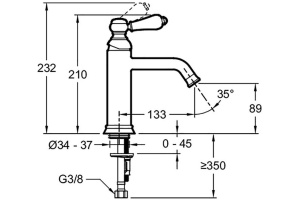 Смеситель для раковины Jacob Delafon Louise черный матовый - 2
