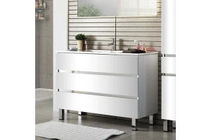 Комплект мебели Sanvit Кубэ-3 120 белый глянец - 2