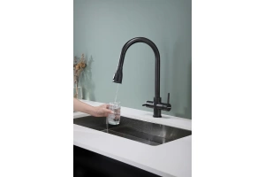 Смеситель для кухни Paulmark Lange черный матовый - 3