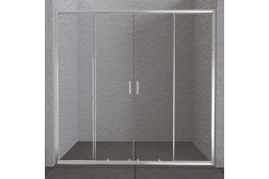 Душевая дверь в нишу BelBagno Unique BF-2-150/180-C-Cr стекло прозрачное