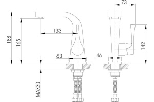 Смеситель Rossinka RS34 RS34-12U для раковины - 2