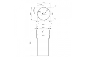 Напольная раковина Abber Kristall 45 бирюзовая - 3
