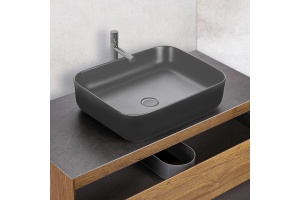 Накладная раковина Vincea 50х39 серая матовая - 2