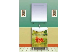 Тумба под раковину Misty Легенда 75 с рисунком - 2