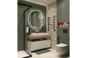 Столешница STWORKI Ольборг 120 дуб французский, без отверстий, 2 тумбы 60 + 2 раковины STWORKI Soul 1 белой - 3