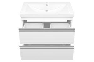 Тумба под раковину Misty Ингрид 75 белая глянцевая - 2