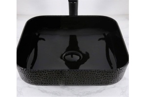 Раковина накладная CeramaLux NC 39 см черный (D1303H004) - 2