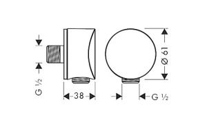 Шланговое подключение Hansgrohe  (27456000) - 2