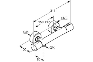 Смеситель для душа Kludi Zenta хром, черный (351008638) - 2