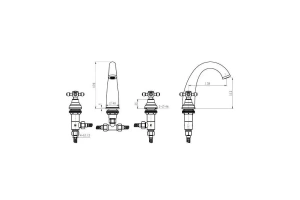Смеситель для раковины Boheme Tradizionale хром с керамикой - 2