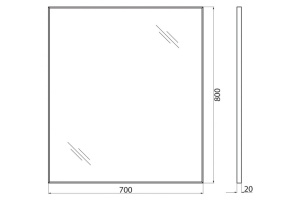 Зеркало BelBagno SPC-AL-700-800 - 2
