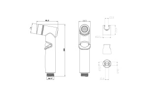 Комплект аксессуаров Lemark LM8088BL для биде, черный - 2