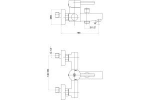 Смеситель GPD Espina для ванны с душем MBB70 - 2