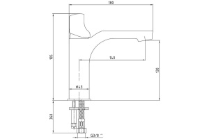 Смеситель для раковины E.C.A Myra 104108986EX - 2