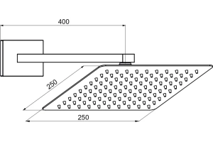 Верхний душ GPD черный матовый - 2