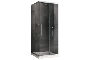 Душевой уголок ABBER Schwarzer Diamant 100х100 профиль хром (AG02100H)