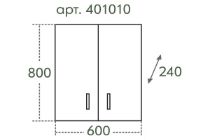 Шкаф СанТа Стандарт ПШ 60х80 2 двери - 3