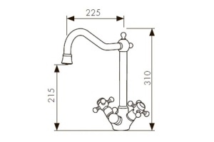 Смеситель Kaiser Carlson Style 44333 для кухонной мойки, хром - 2