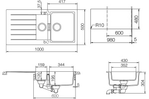 Мойка кухонная Schock Signus 60D (D-150) аворио - 3