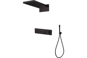 Душевой комплект Boheme Fusion 130-B С ВНУТРЕННЕЙ ЧАСТЬЮ, чёрный