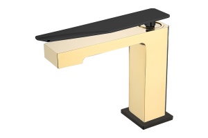 Смеситель для раковины Boheme Q золото с черным