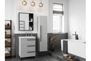 Тумба под раковину Misty Ненси 60 серая матовая - 3