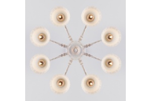 Люстра на штанге Eurosvet Campina 60107/8 белый с золотом - 3