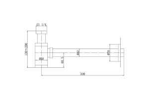 Сифон для раковины Abber хром (AF0030) - 2